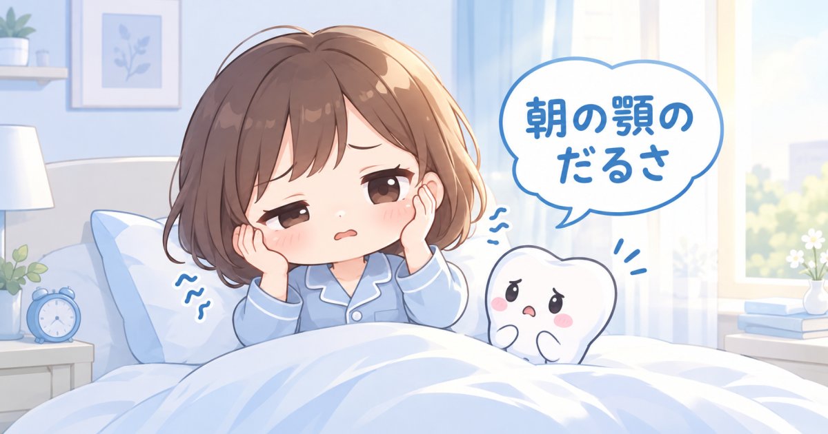 朝の顎がだるいのは歯ぎしり？音がなくてもわかるセルフチェック