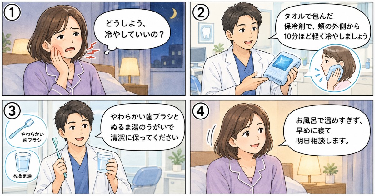 歯ぐきの腫れが痛いとき、自宅でできる応急処置は？